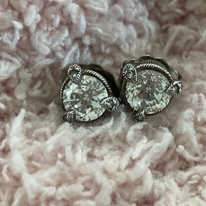 Judith Ripka sterling silver diamonique studs